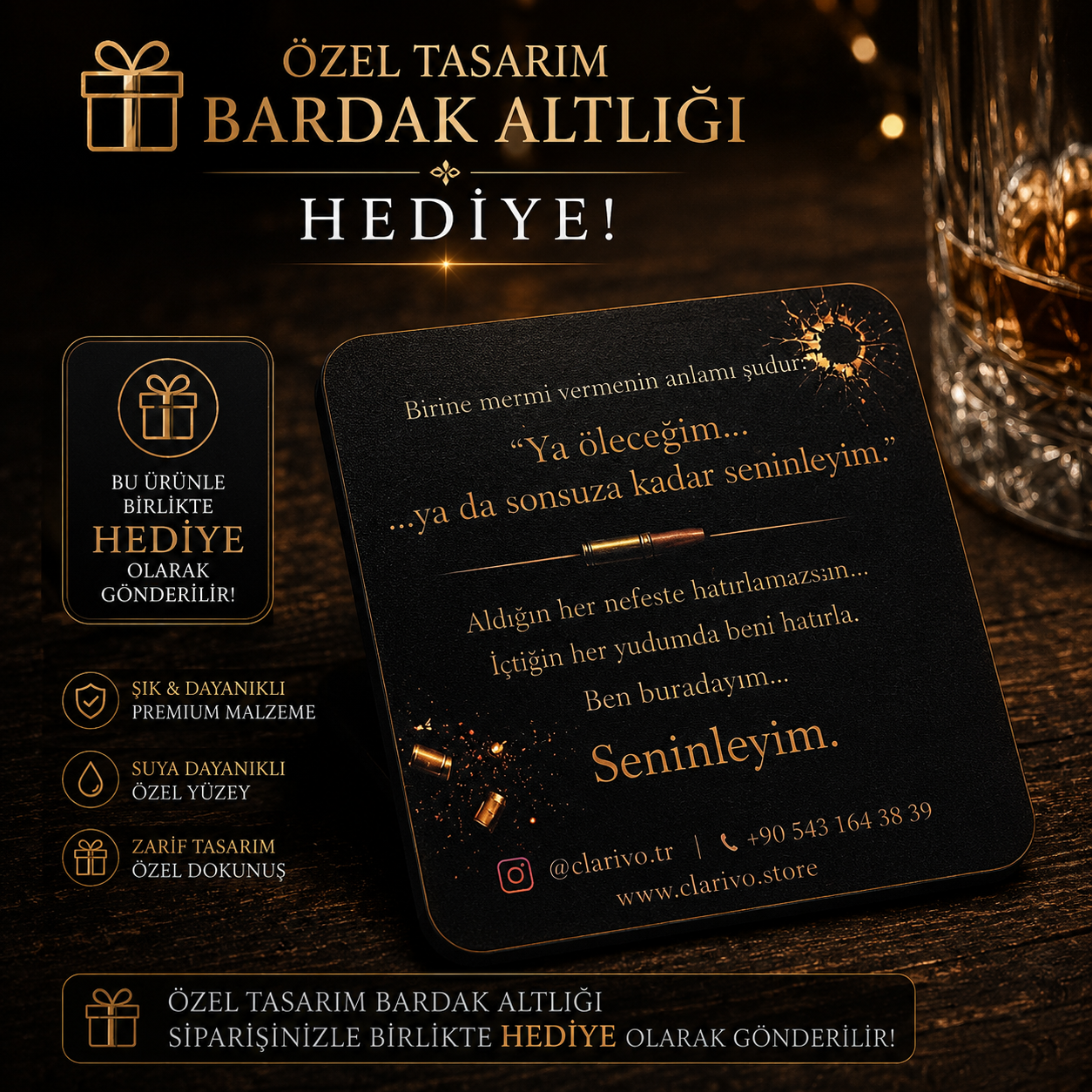 HEDİYE Özel Kutu ve Bar. Altlığı