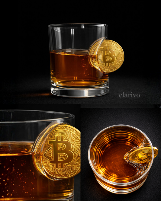 ₿ Bitcoin Detaylı Viski Bardağı
