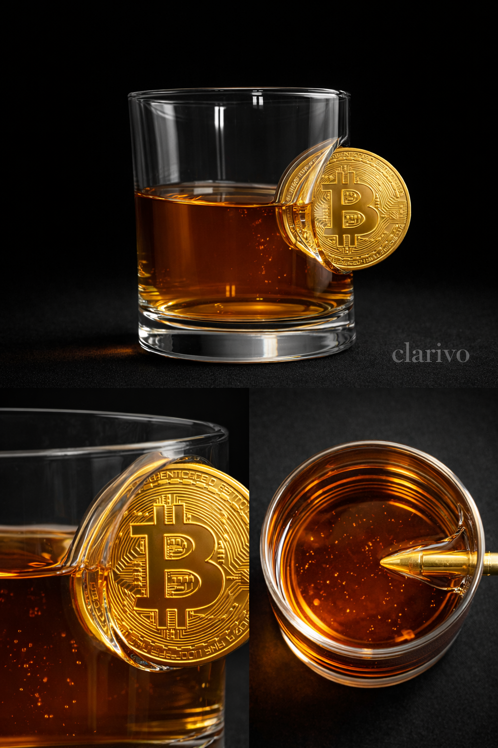 ₿ Bitcoin Detaylı Viski Bardağı