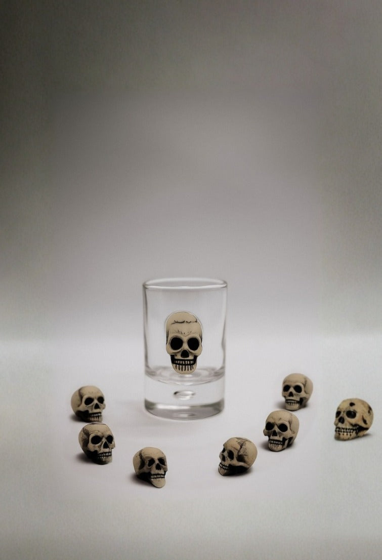 💀 Kurukafa Detaylı El Yapımı Shot Bardağı