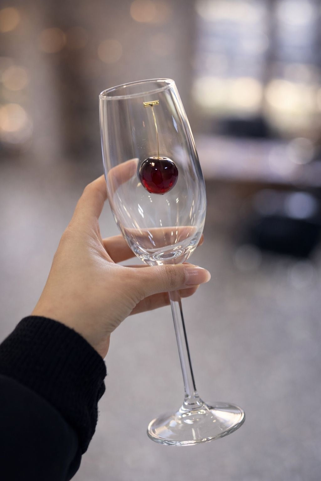 🍒 Kiraz Detaylı Şarap Bardağı – Clarivo 🍷 (EN ÇOK SATAN)