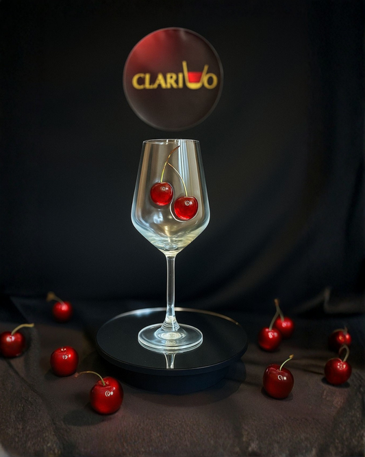🍒 Kiraz Objeli Şarap Bardağı
