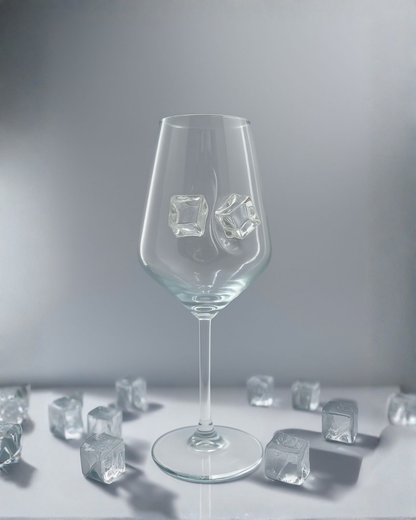 🧊 Buz Objeli Şarap Bardağı