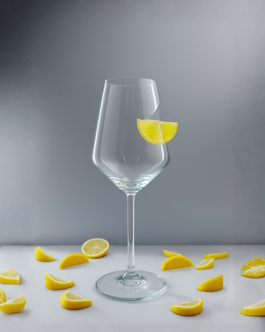 🍋‍🟩 Limon Objeli Şarap Bardağı