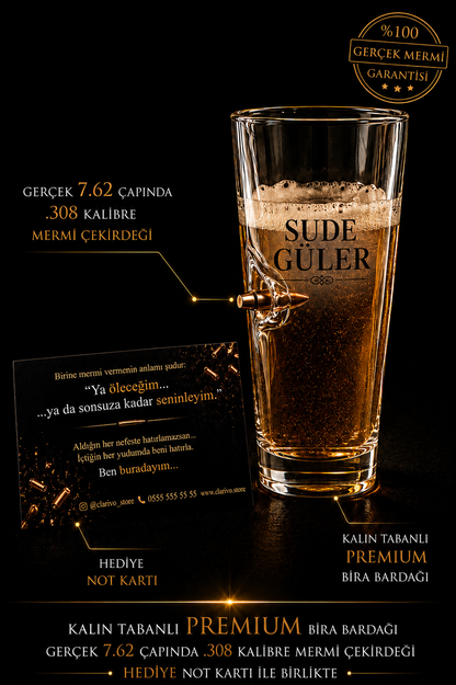 🏴‍☠️ Gerçek Mermi Detaylı Bardak Modellerimiz