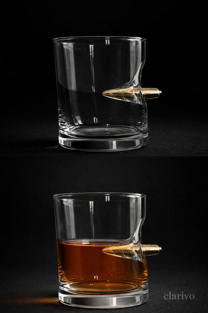 🏴‍☠️ Gerçek Havan Mermisi Detaylı Viski Bardağı