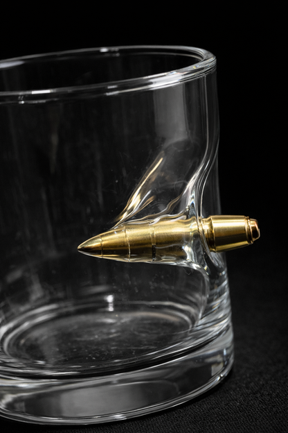 🏴‍☠️ Gerçek Havan Mermisi Detaylı Viski Bardağı