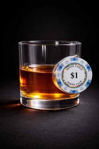 Poker Fiş  Detaylı Viski Bardağı