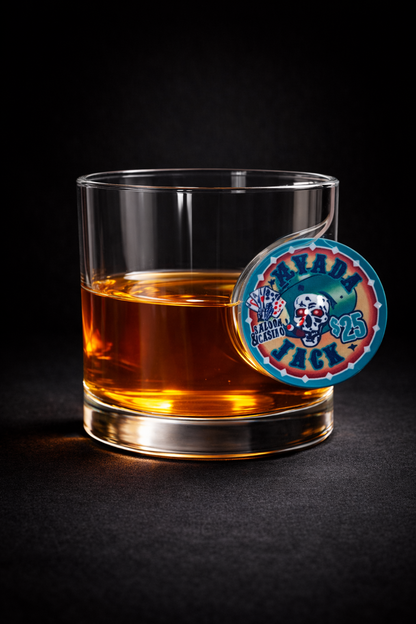 Poker Fiş  Detaylı Viski Bardağı