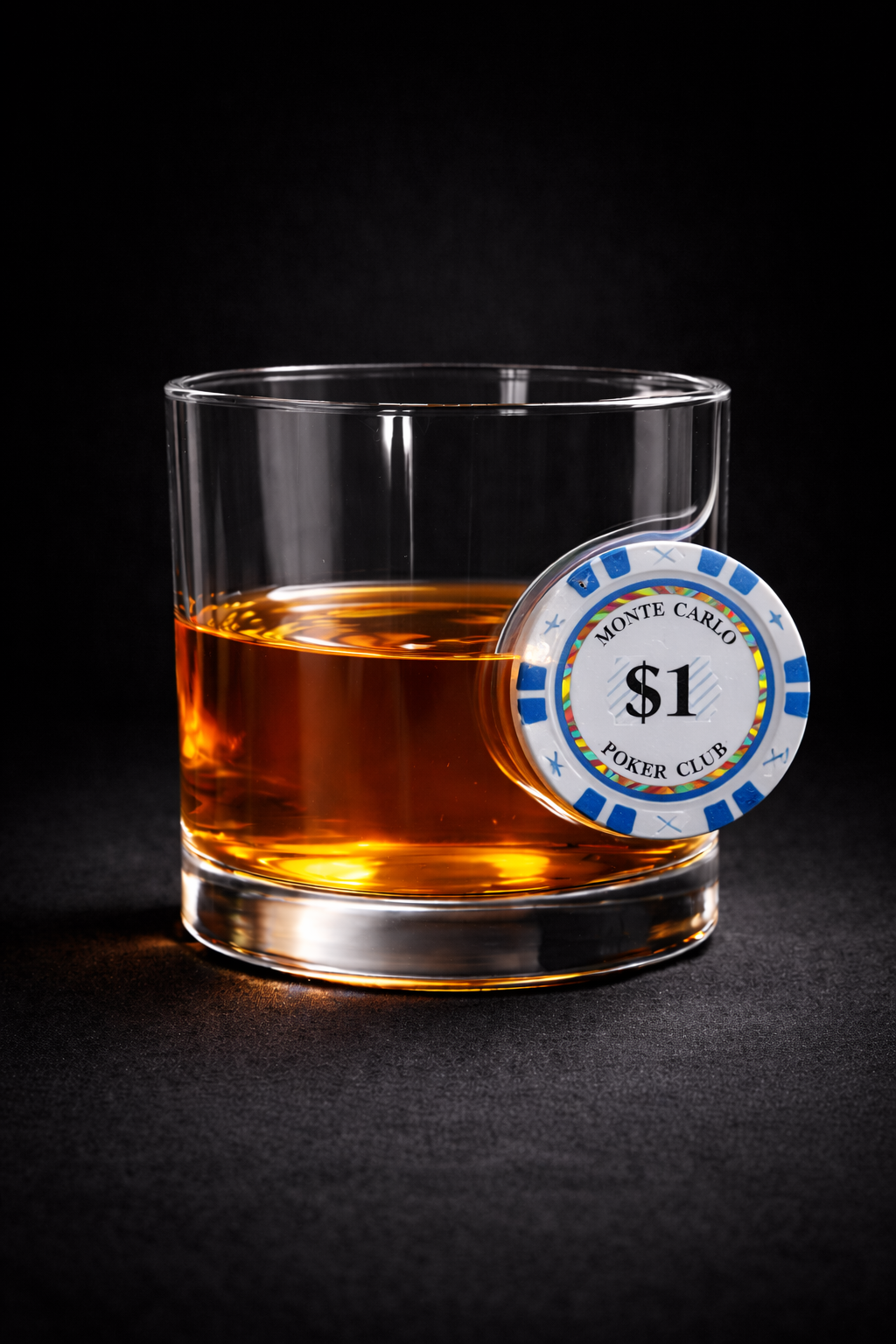 Poker Fiş  Detaylı Viski Bardağı