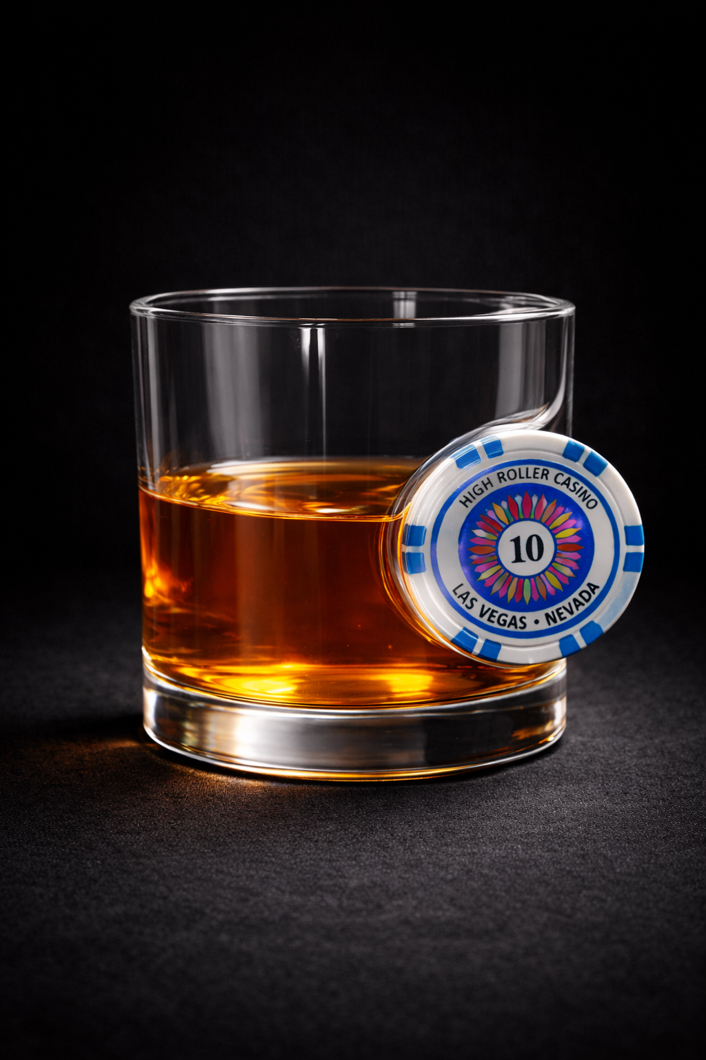 Poker Fiş  Detaylı Viski Bardağı