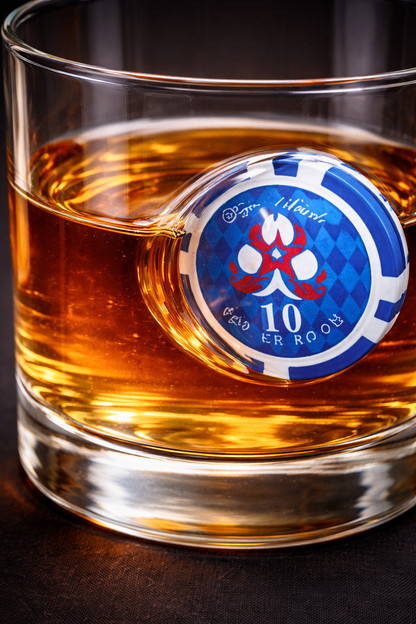 Poker Fiş  Detaylı Viski Bardağı