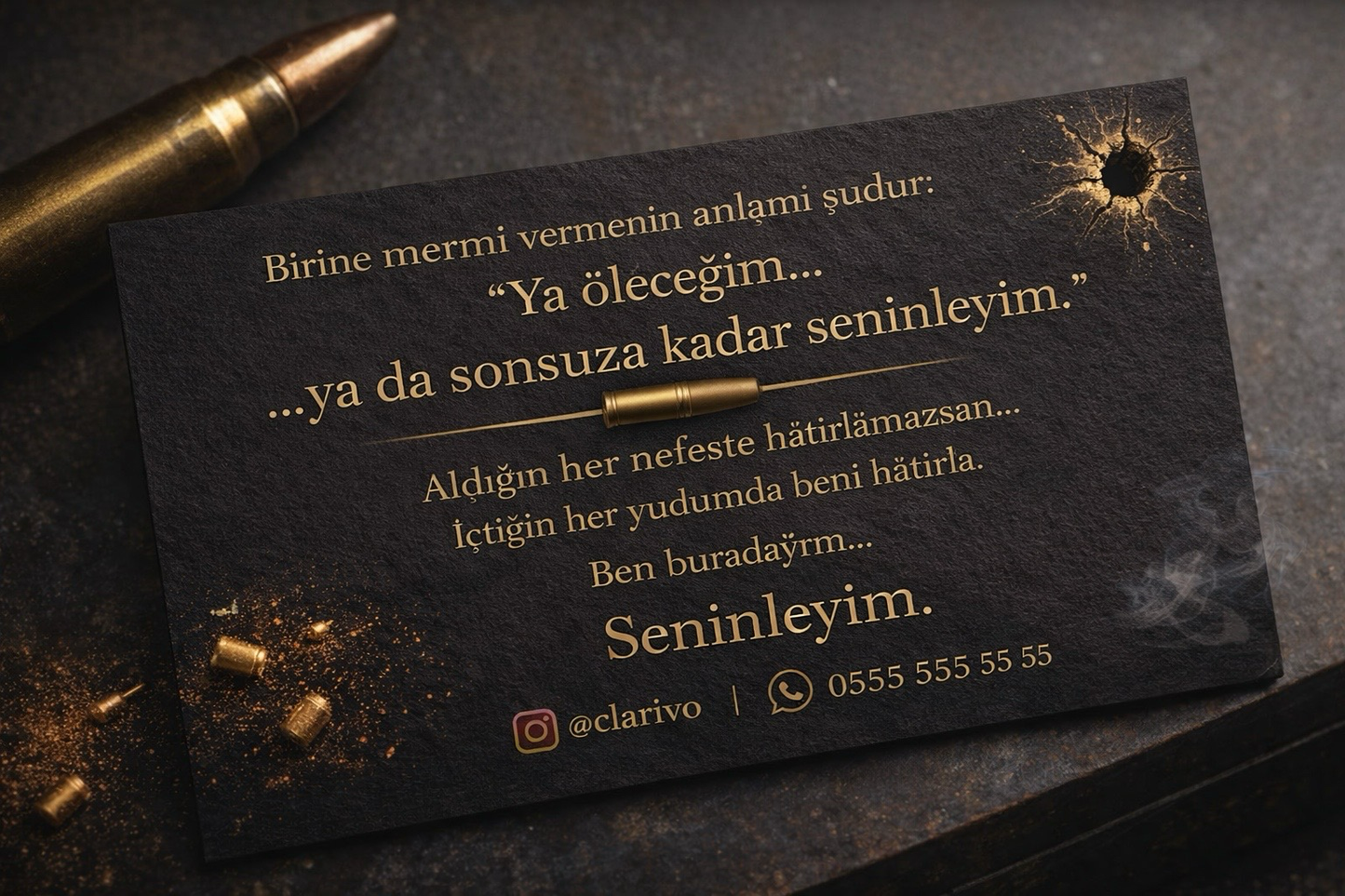 🏴‍☠️ (Tasarım Küllük )Gerçek  9MM Mermi Kovan'lı