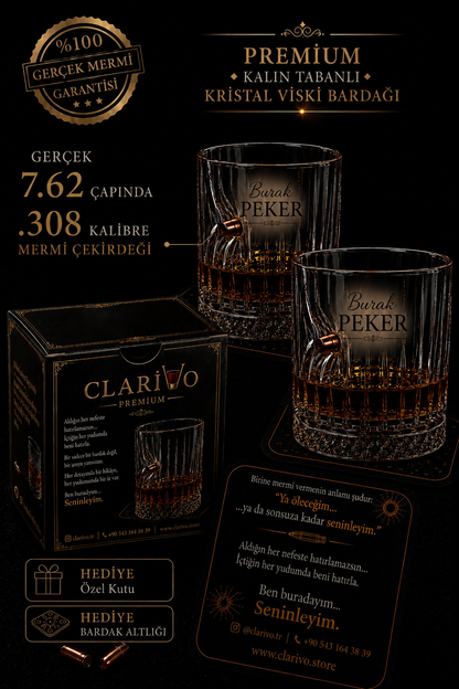 🏴‍☠️ Gerçek Mermi Detaylı Bardak Modellerimiz
