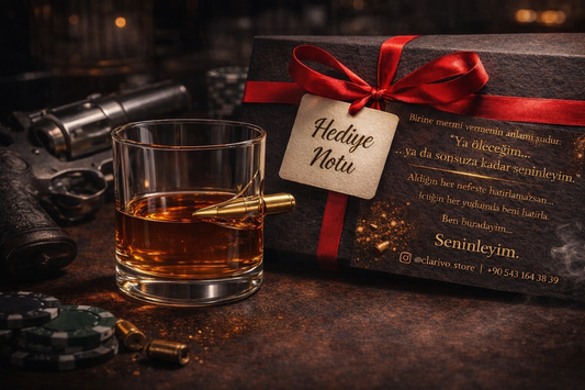 🏴‍☠️ Gerçek Havan Mermisi Detaylı Viski Bardağı