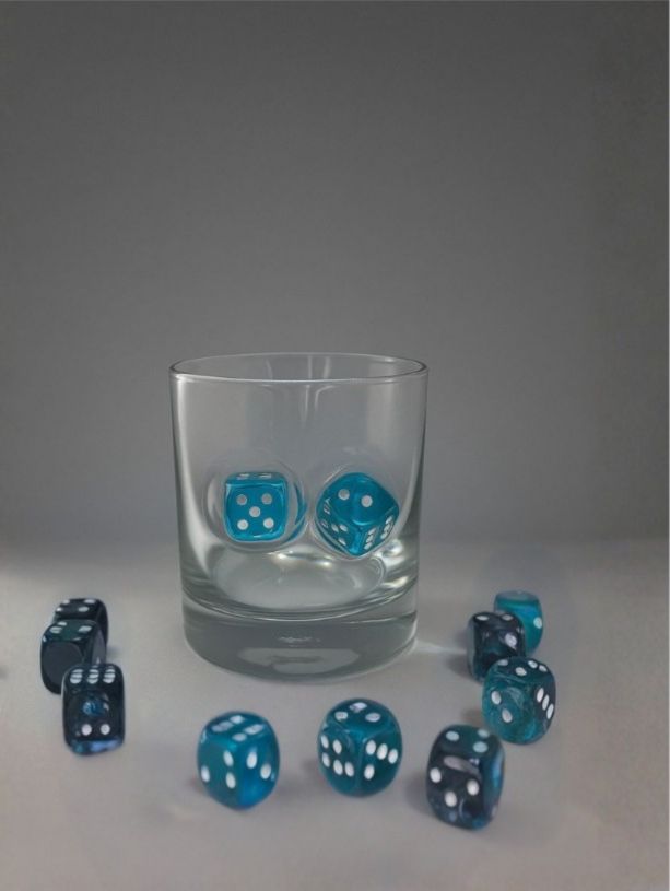 🎲 Zar Detaylı Viski Bardağı