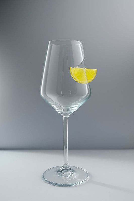 🍋‍🟩 Limon Objeli Şarap Bardağı