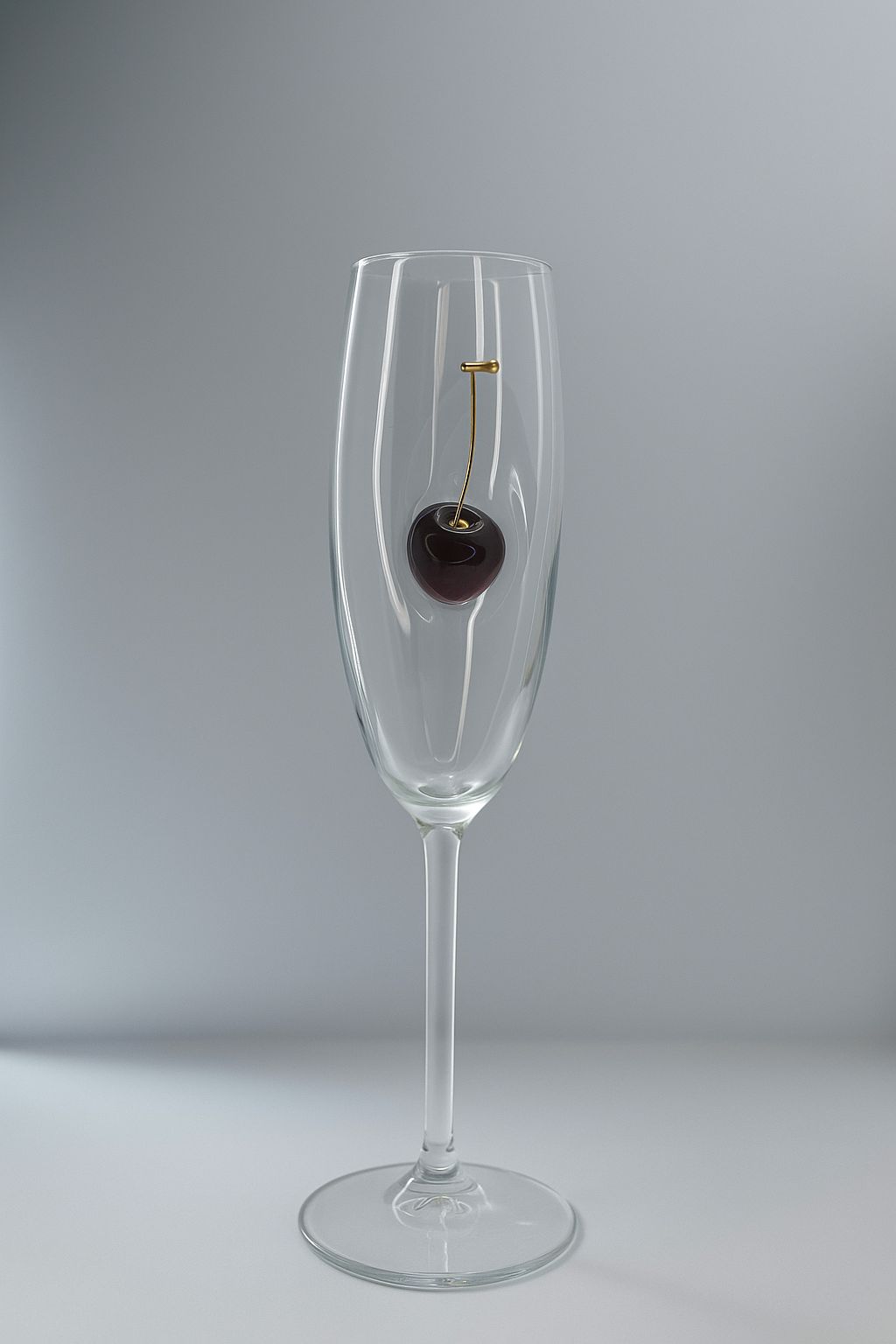 🍒 Kiraz Detaylı Beyaz Şarap Bardağı