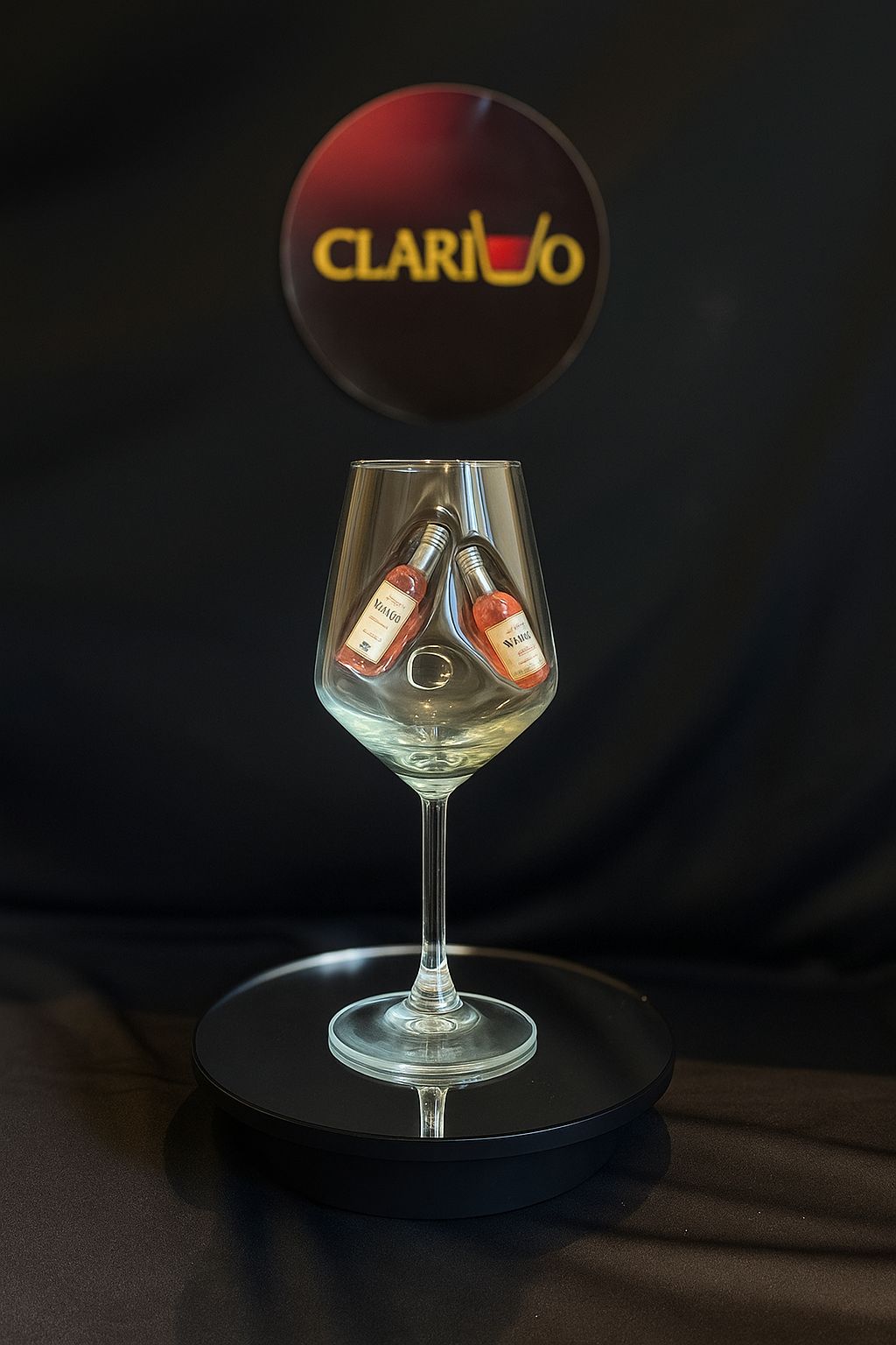 🍾 Mini Şarap Şişesi Detaylı Şarap bardağı