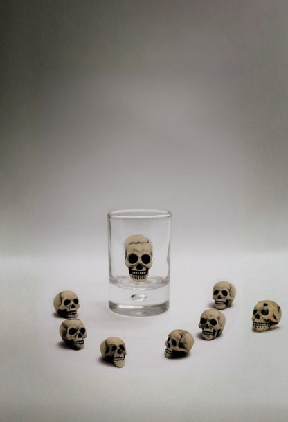 💀 Kurukafa Detaylı El Yapımı Shot Bardağı