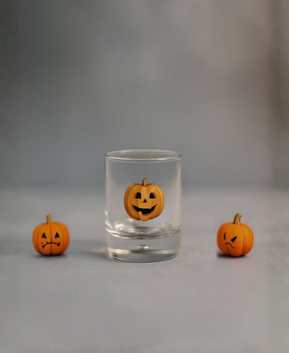 🎃 Balkabağı Detaylı El Yapımı Shot Bardağı