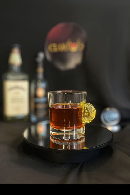 ₿ Bitcoin Detaylı Viski Bardağı