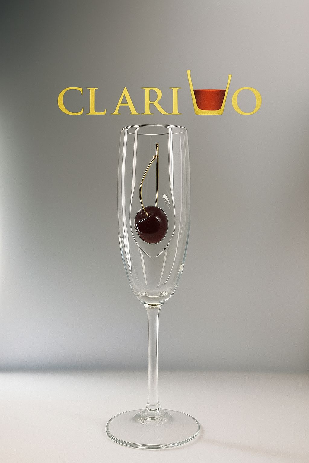 🍒 Kiraz Detaylı Beyaz Şarap Bardağı