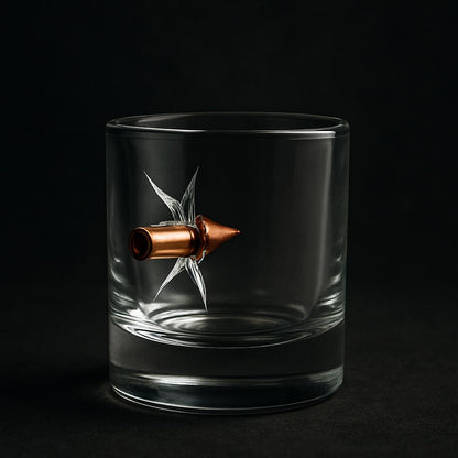 🏴‍☠️ Kurşun Detaylı Viski Bardağı