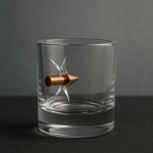 🏴‍☠️ Kurşun Detaylı Viski Bardağı